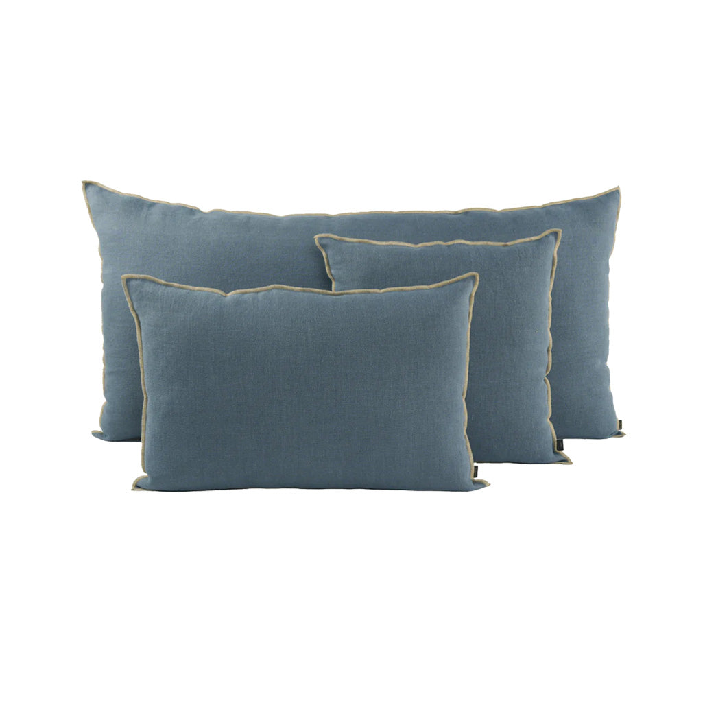 CHENNAI 100 % LIN PUTETREKK 40x60 CM- TURQUIN