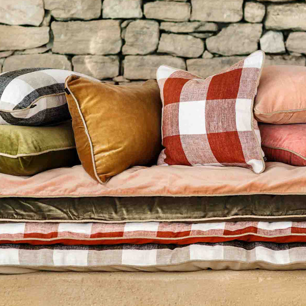 PALMA 100 % LIN PUTETREKK 40x60 CM- BRICK