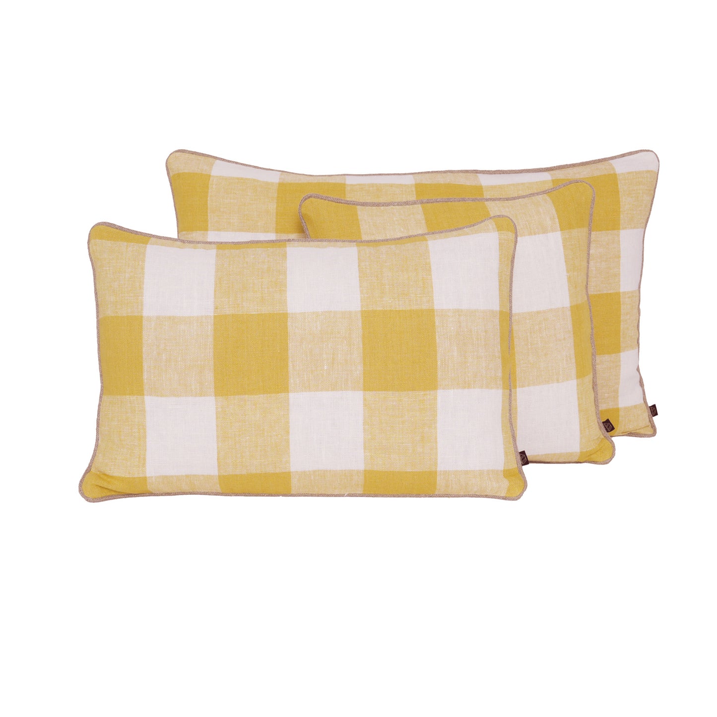 PALMA 100 % LIN PUTETREKK 40x60 CM - PAILLE/GUL
