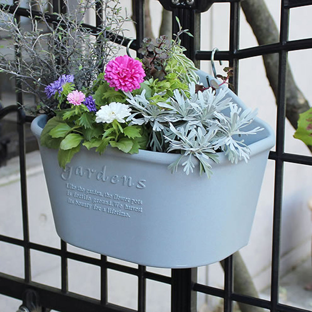 GARDEN - DOBBEL HENGEPOTTE 4 LITER - GRÅ
