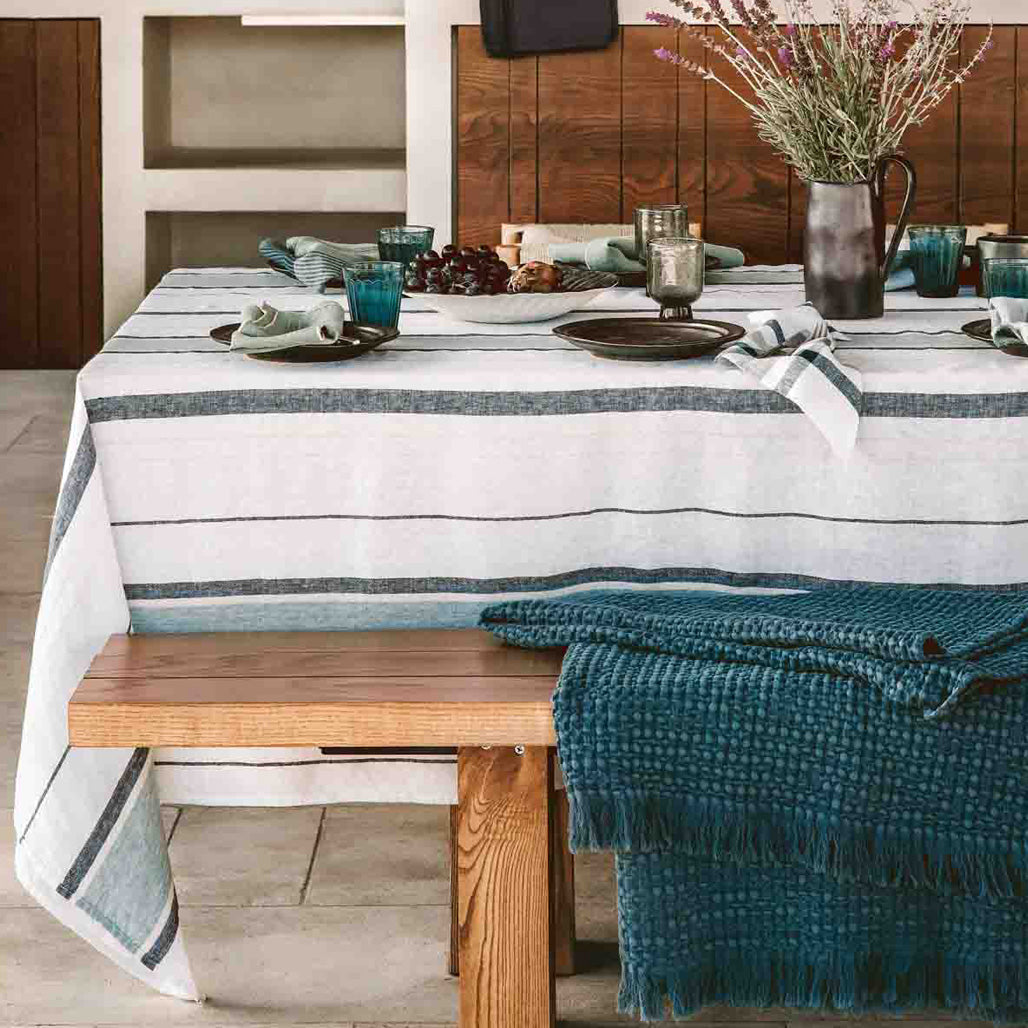 PORTOFINO DUK 100% LIN - 3 STR. - CELADON