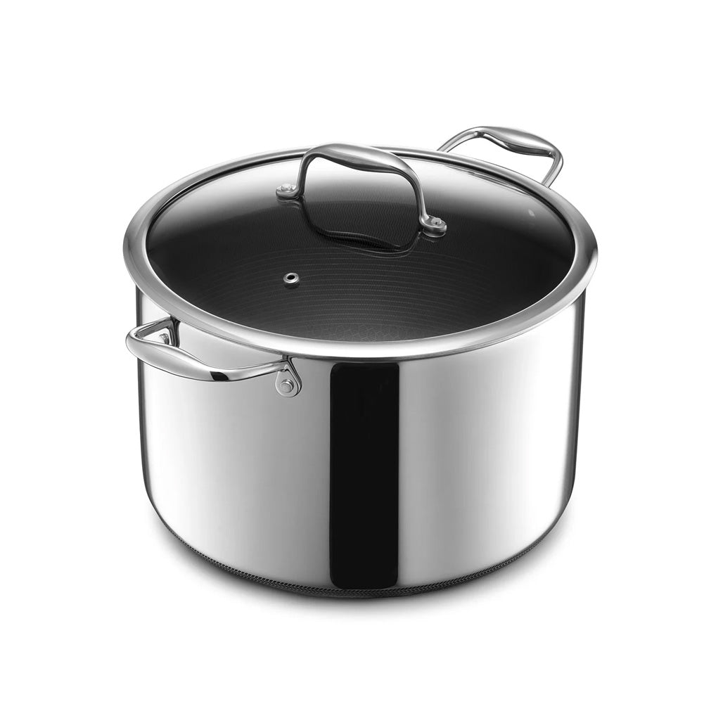 HEXCLAD GRYTE M/ GLASSLOKK, 9,5 LTR. - HYBRID