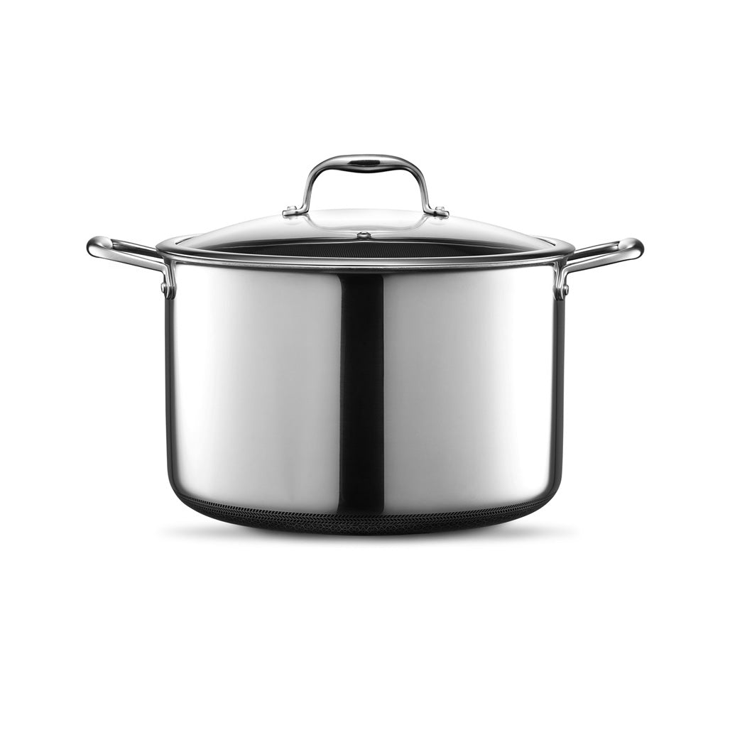 HEXCLAD GRYTE M/ GLASSLOKK, 9,5 LTR. - HYBRID