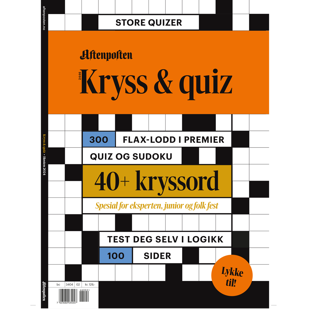 AFTENPOSTEN KRYSS & QUIZ - NR. 2