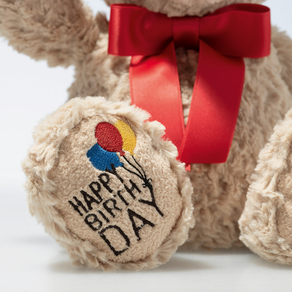 SOFT CUDDLY FRIENDS JIMMY TEDDY BEAR - HAPPY BIRTHDAY