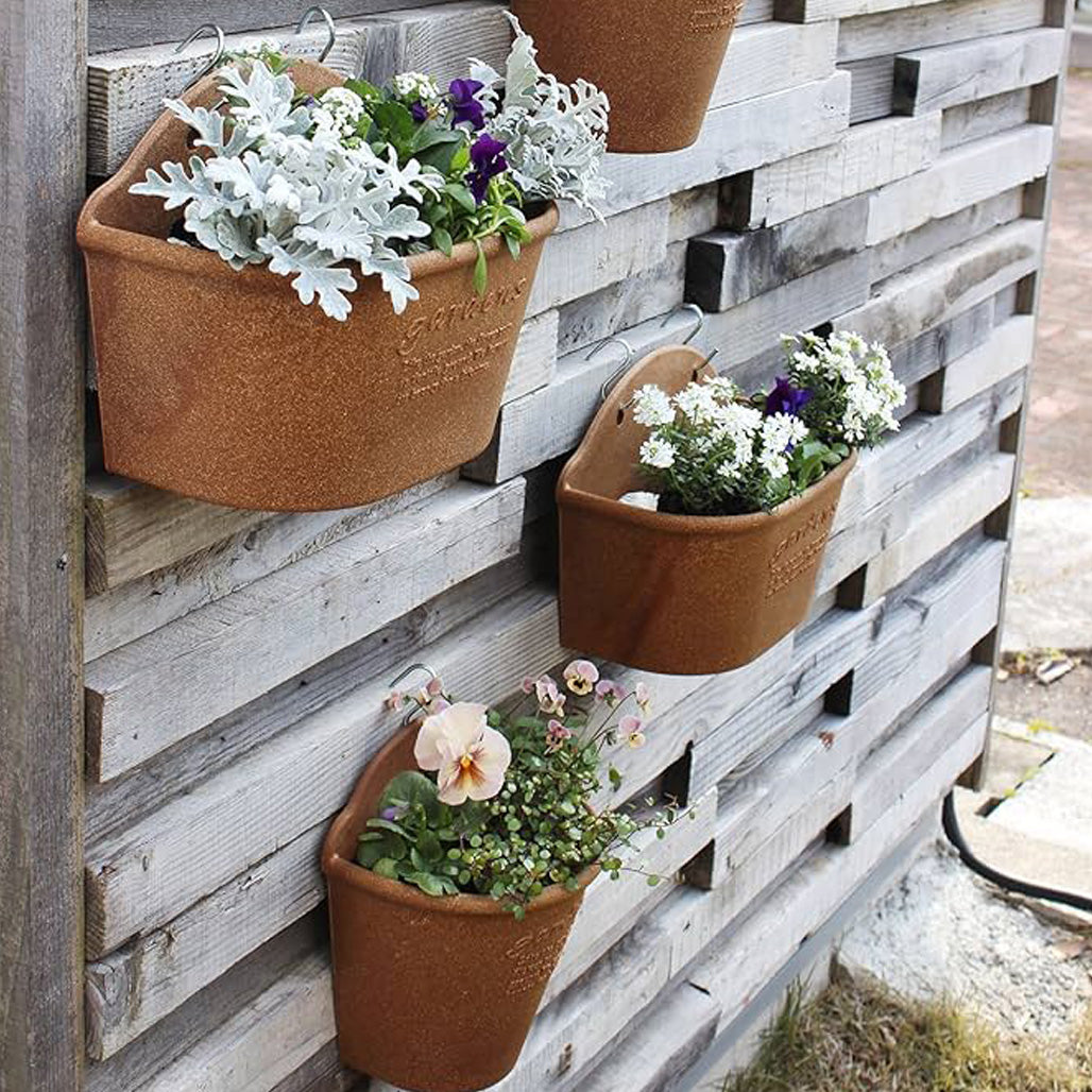GARDEN - DOBBEL HENGEPOTTE 4 LITER - UNGLAZED