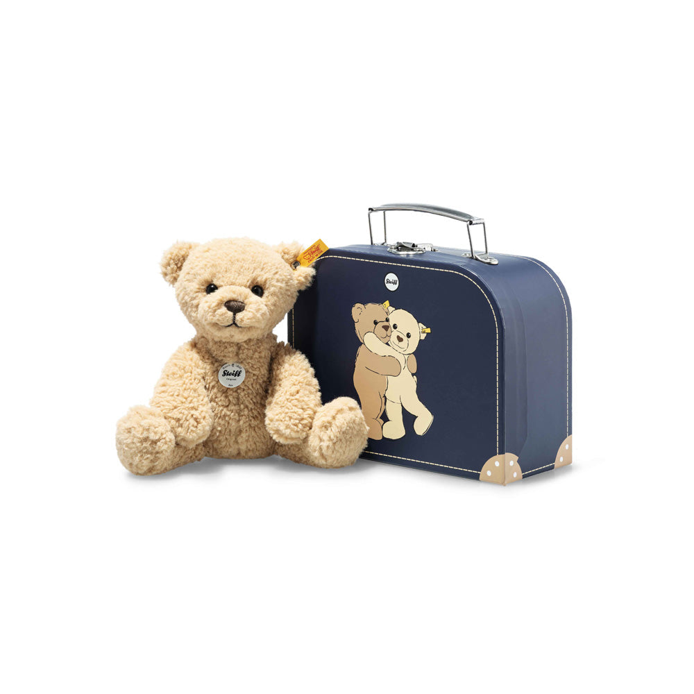BEN TEDDY BEAR MED KOFFERT - BEIGE 21 CM