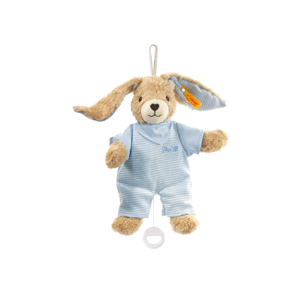 HOPPEL RABBIT MUSIC BOX - BLÅ 20 CM