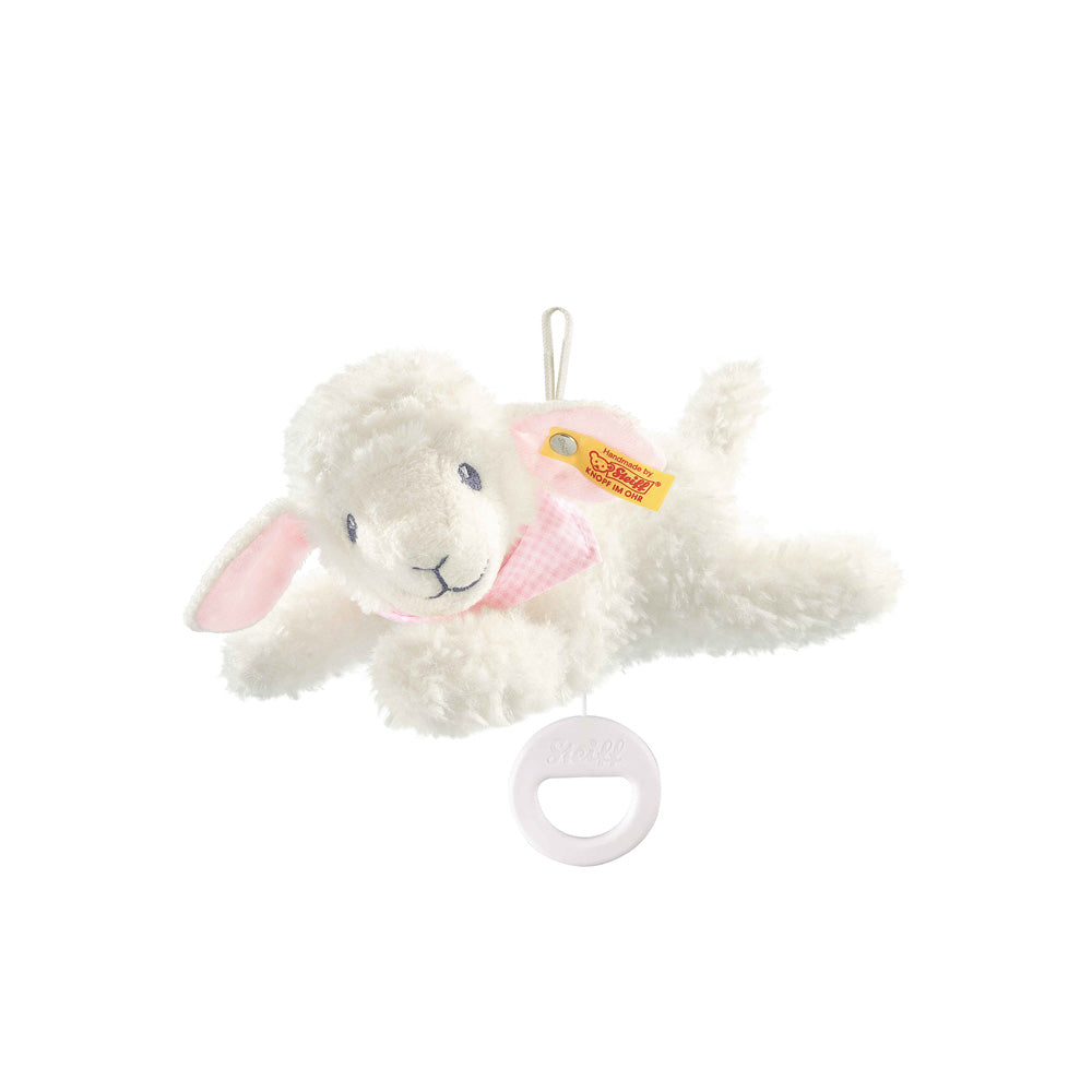 SWEET DREAMS LAMB MUSIC BOX - ROSA 25 CM