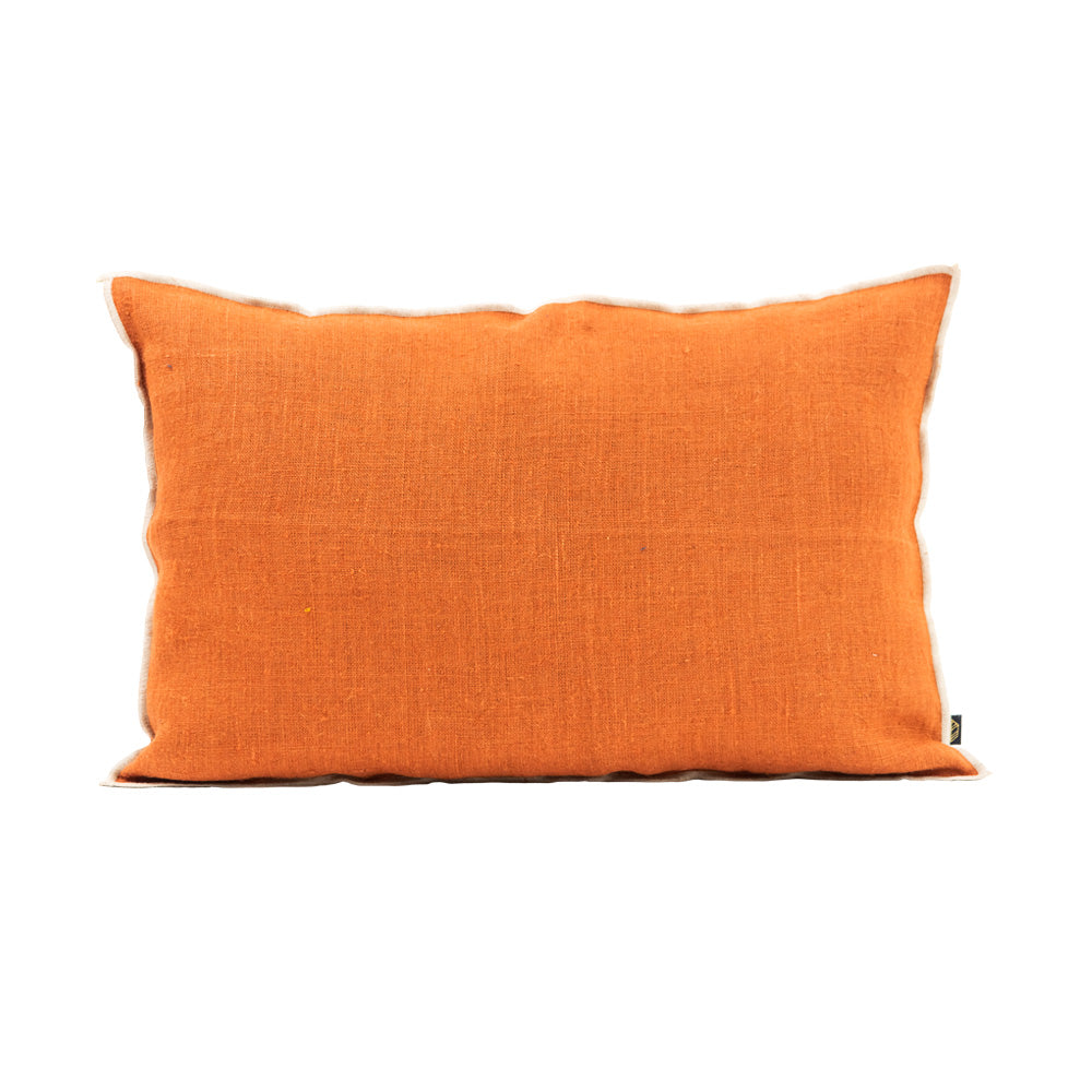 CHENNAI 100 % LIN PUTETREKK 40x60 CM- BRICK