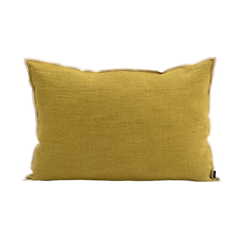 CHENNAI 100 % LIN PUTETREKK 40x60 CM- OLIVE