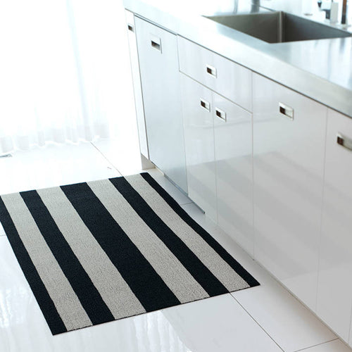 DØRMATTE - BOLD STRIPE BLACK/WHITE