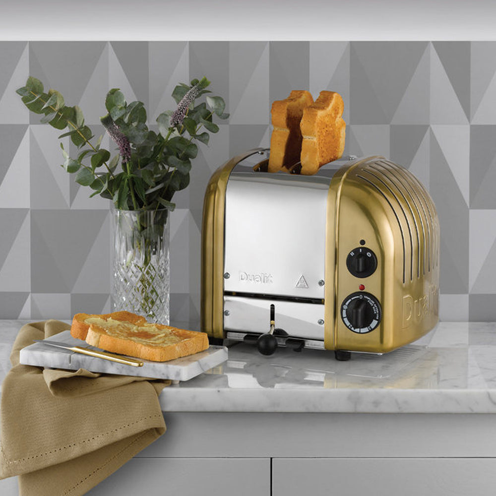 CLASSIC BRØDRISTER 2 SKIVER - MESSING