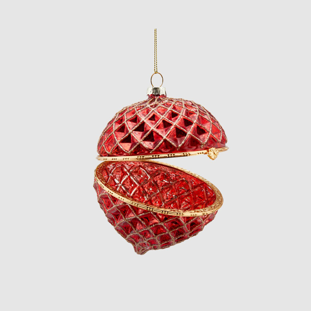 JULETREPYNT KONGLE - D10 - RØD