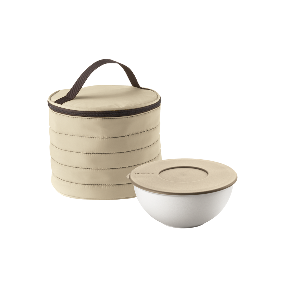 RUND THERMOBAG M/ MATBOKS HANDY - BEIGE