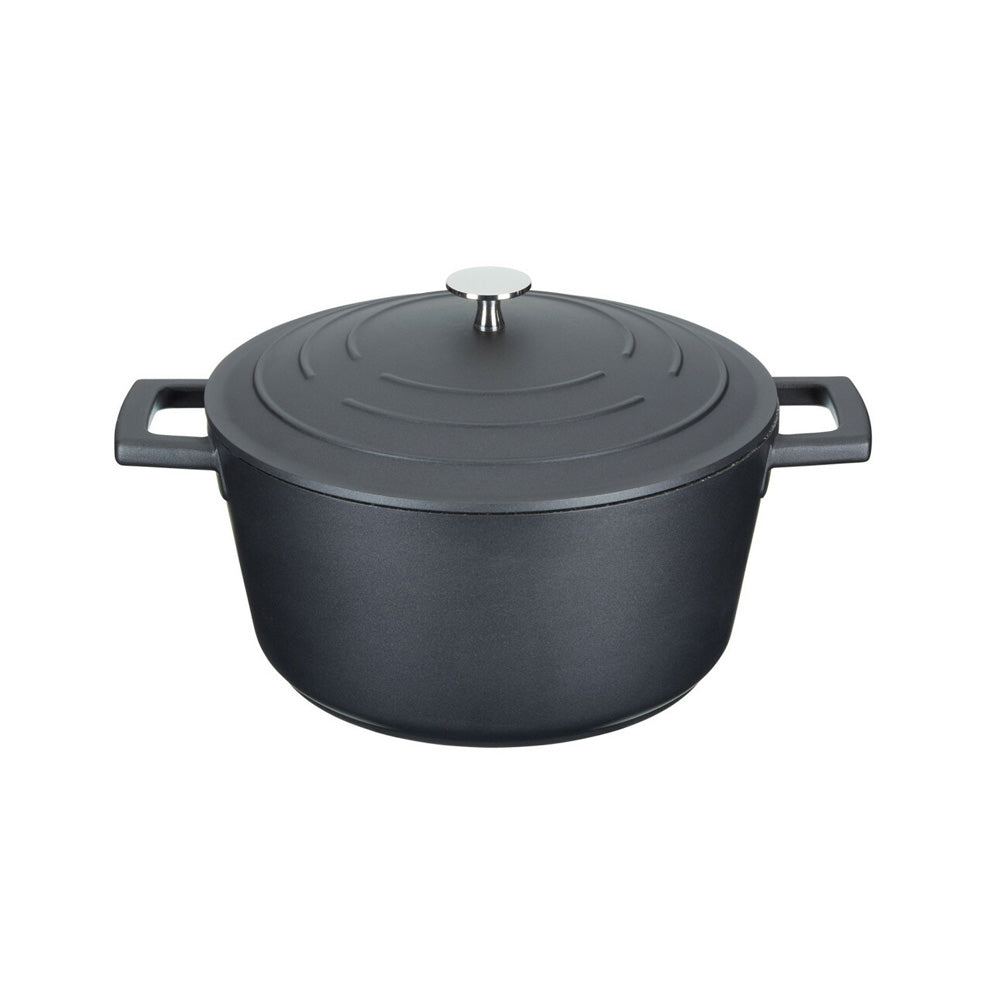 MASTERCLASS STØPT ALUMINIUM GRYTE 24 CM / 4.0 L. - SVART