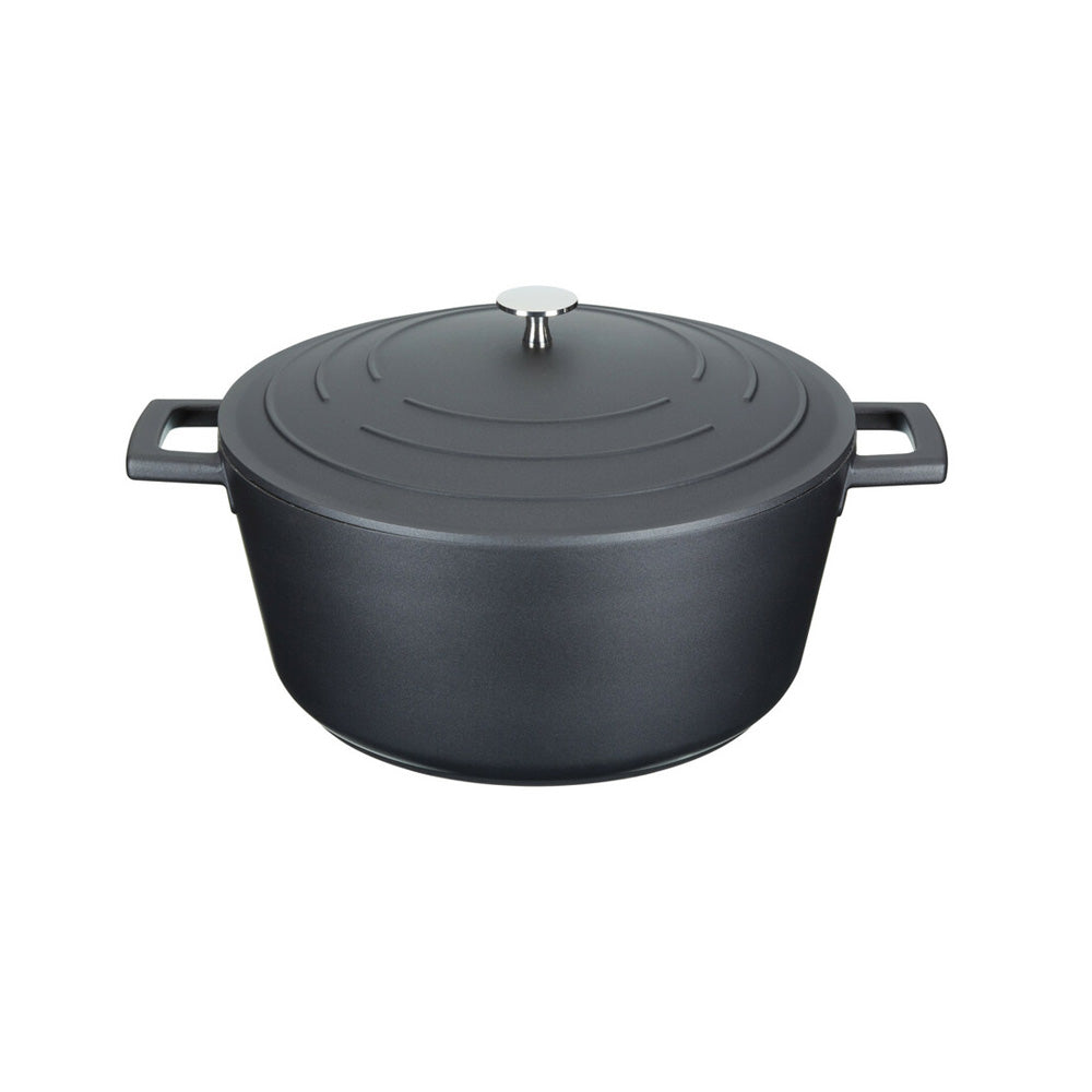 MASTERCLASS STØPT ALUMINIUM GRYTE 28 CM / 5.0 L. - SVART