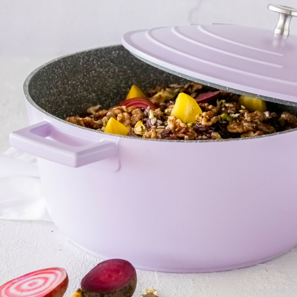 KITCHENCRAFT MASTERCLASS STØPT ALUMINIUM GRYTE 28 CM / 5.0 L. - LAVENDER