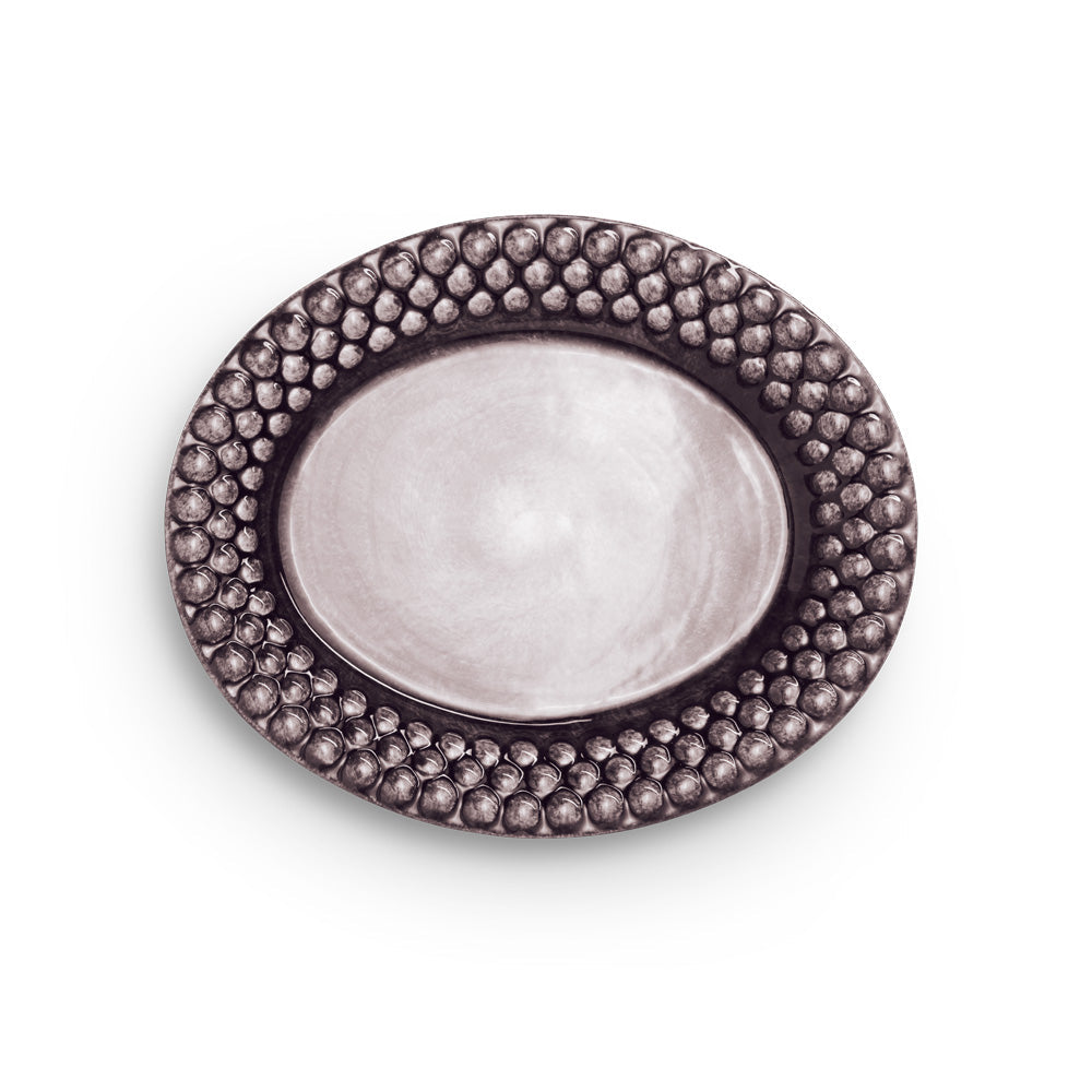 BUBBLES OVAL TALLERKEN 20 CM - PLOMME