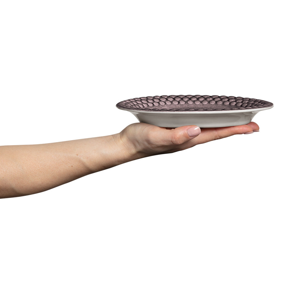 BUBBLES OVAL TALLERKEN 20 CM - PLOMME