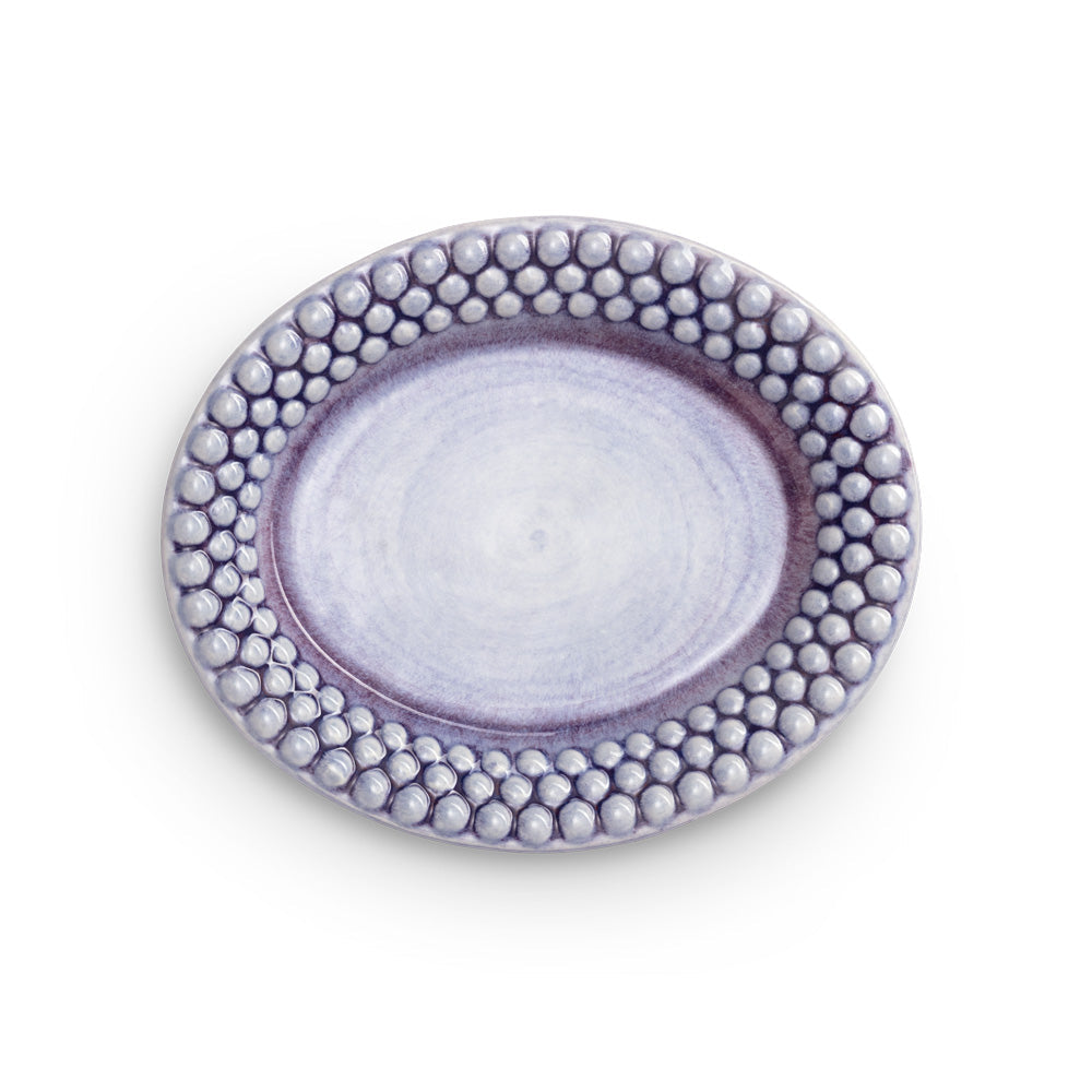 BUBBLES OVAL TALLERKEN 20 CM - LILLA
