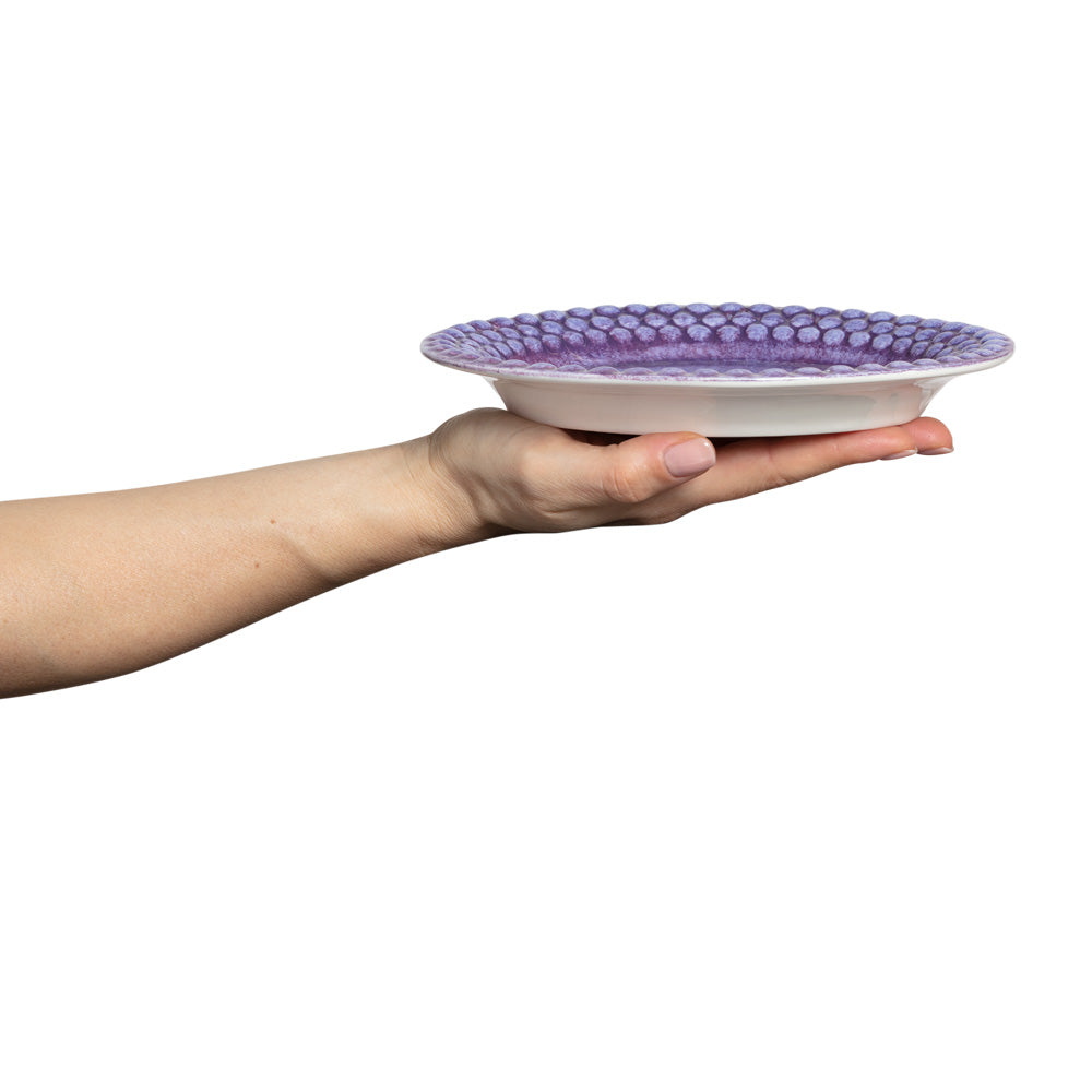 BUBBLES OVAL TALLERKEN 20 CM - LILLA