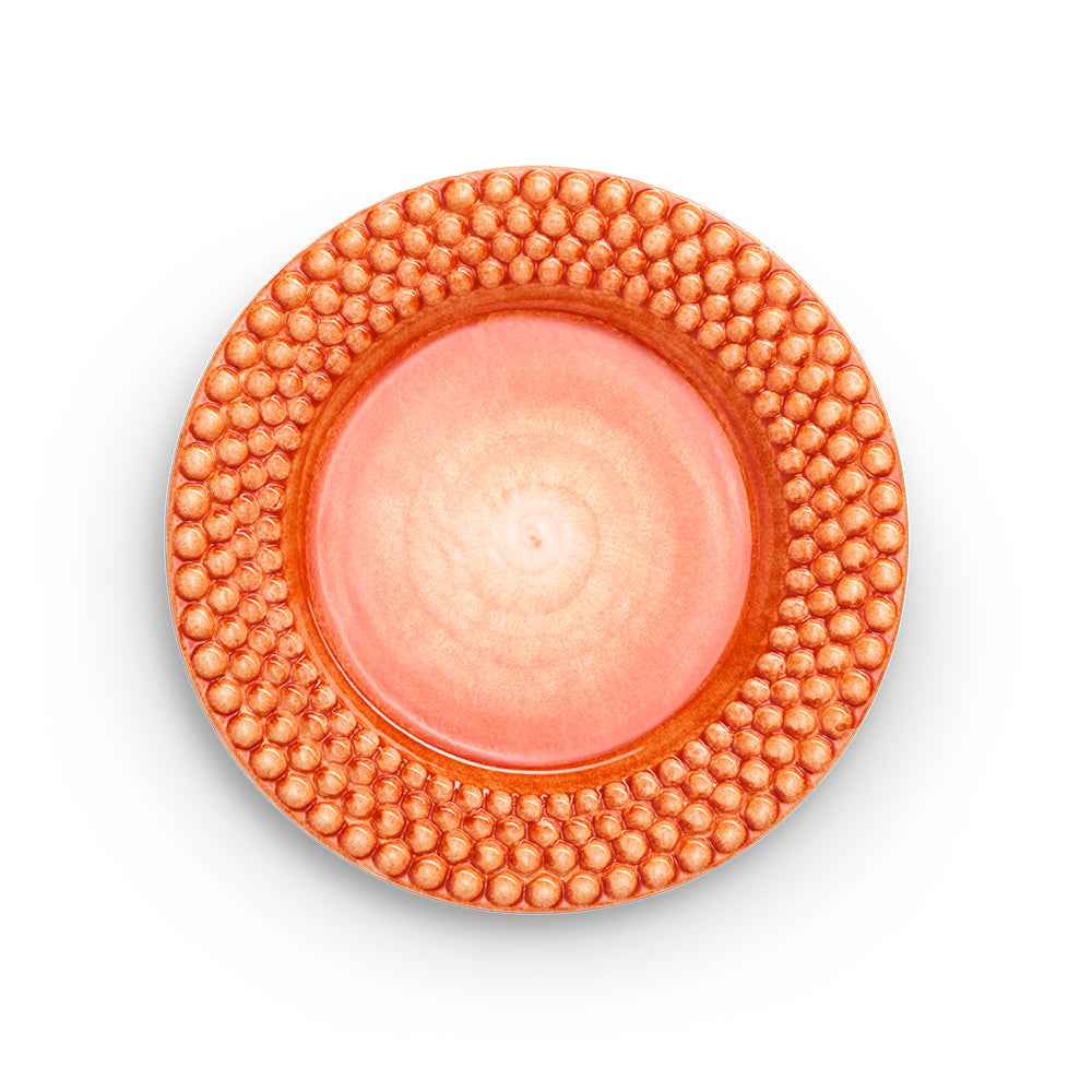 BUBBLES RUND TALLERKEN 28 CM - ORANSJE