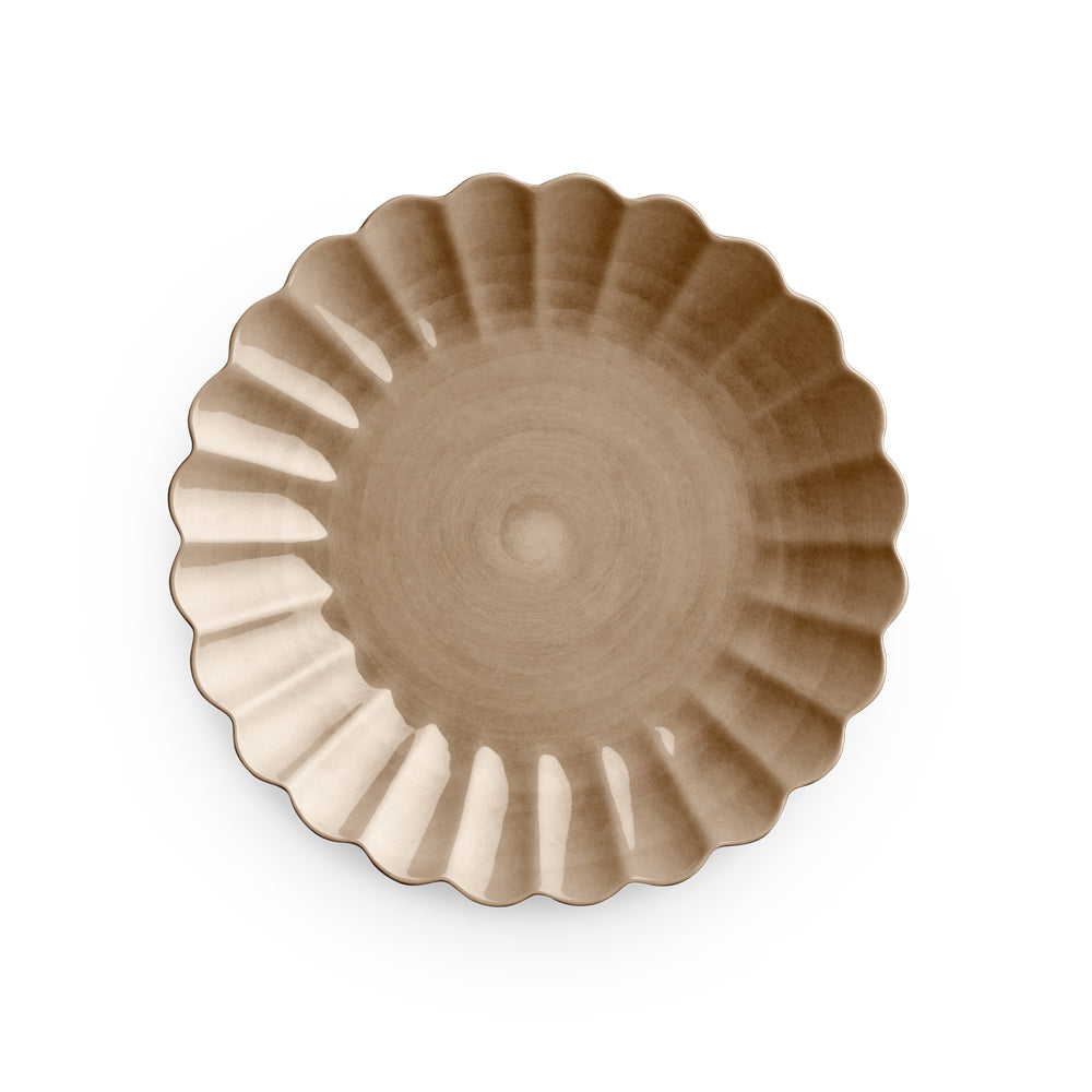 OYSTER TALLERKEN 28 CM - CINNAMON