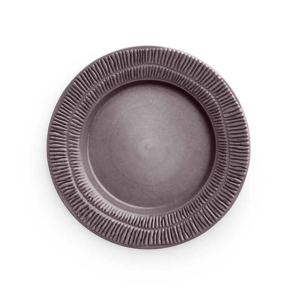 STRIPES RUND TALLERKEN 28 CM - PLOMME