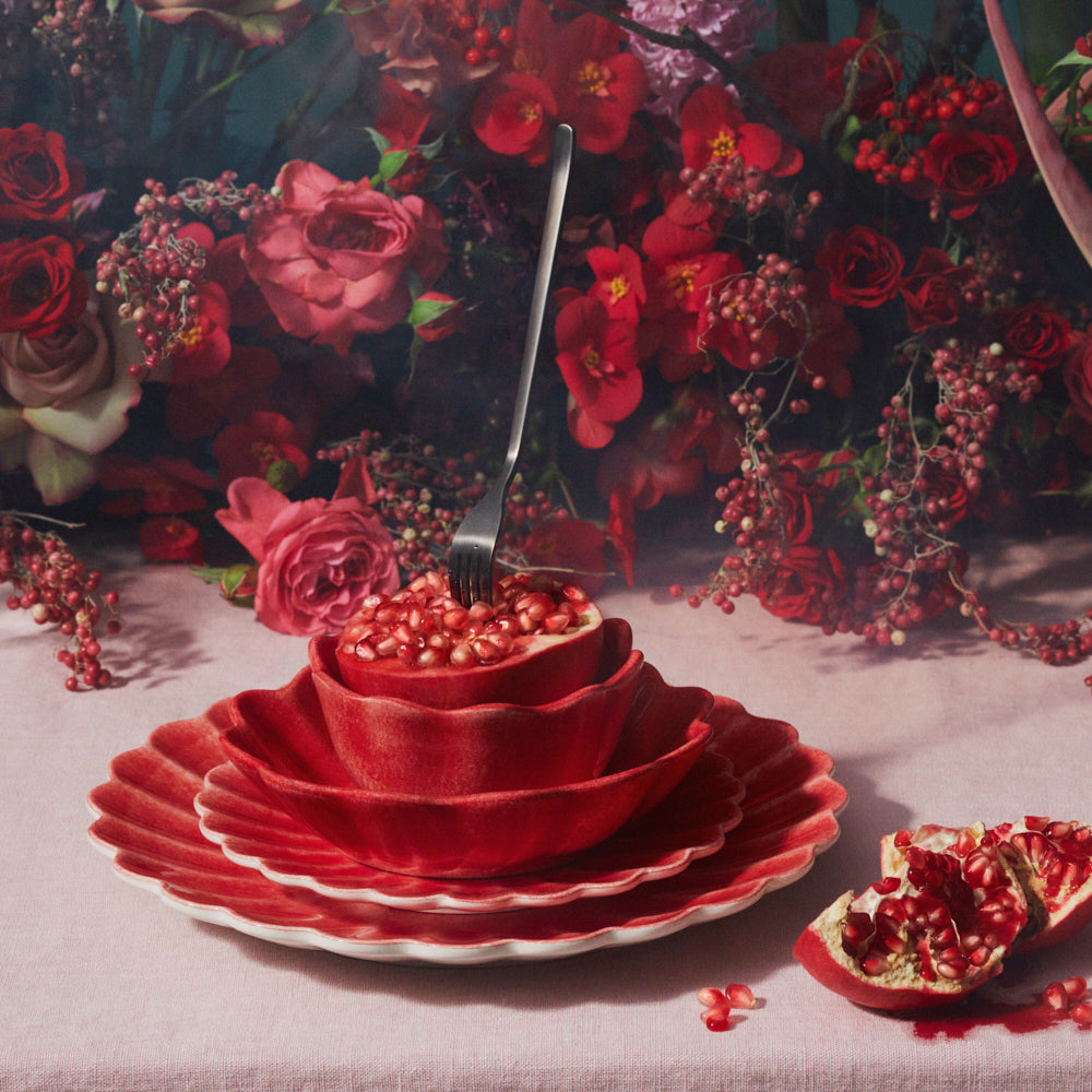 OYSTER SKÅL 18 CM / 40 CL - RØD