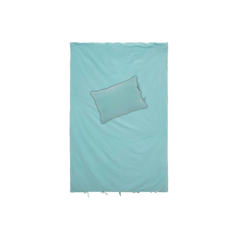 TULUM AZUL SENGESETT 140x200/50x70 AQUA