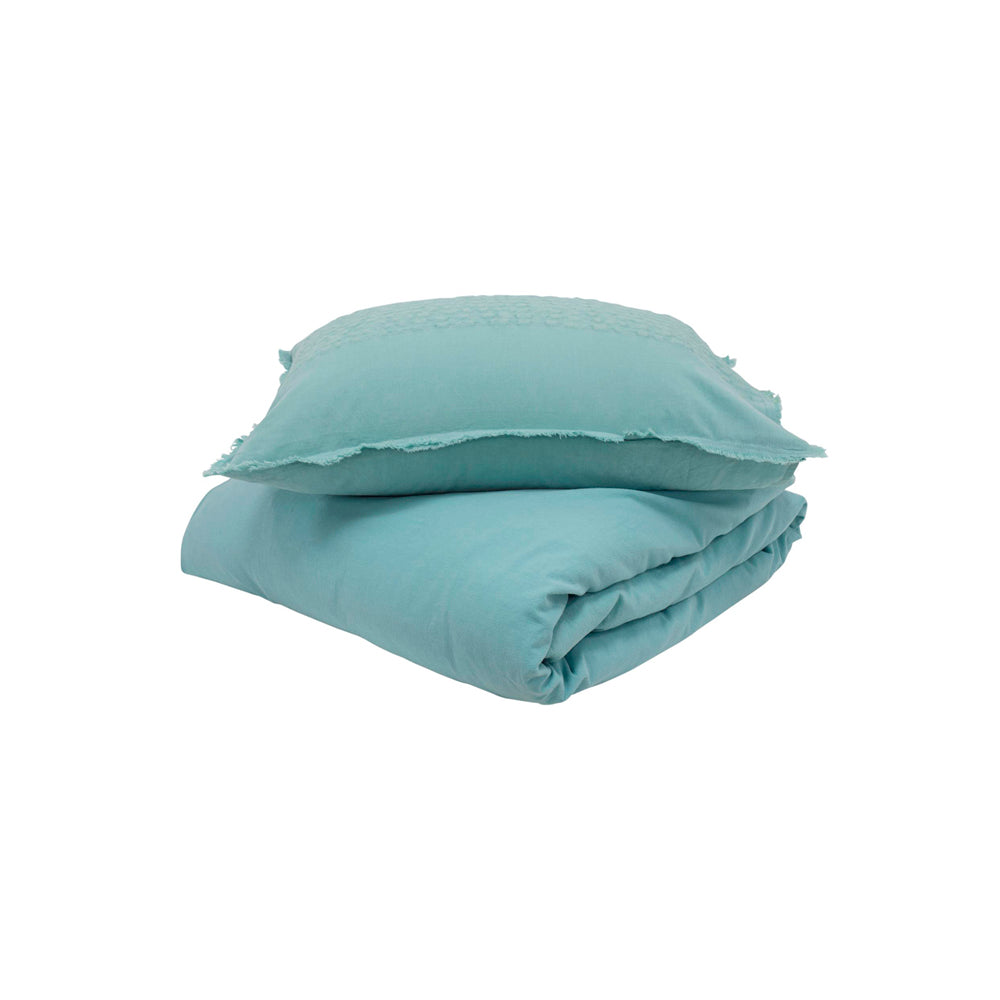 TULUM AZUL SENGESETT 140x200/50x70 AQUA