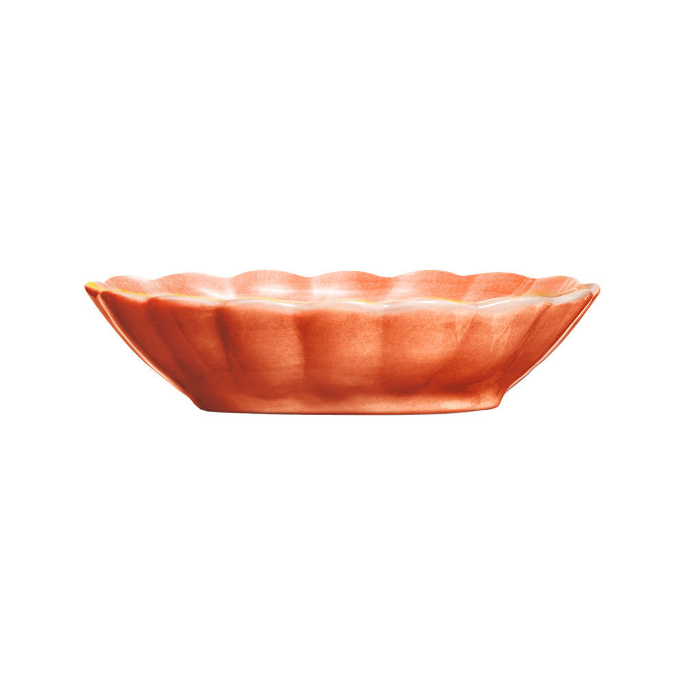 OYSTER SKÅL 23x18 CM - ORANSJE