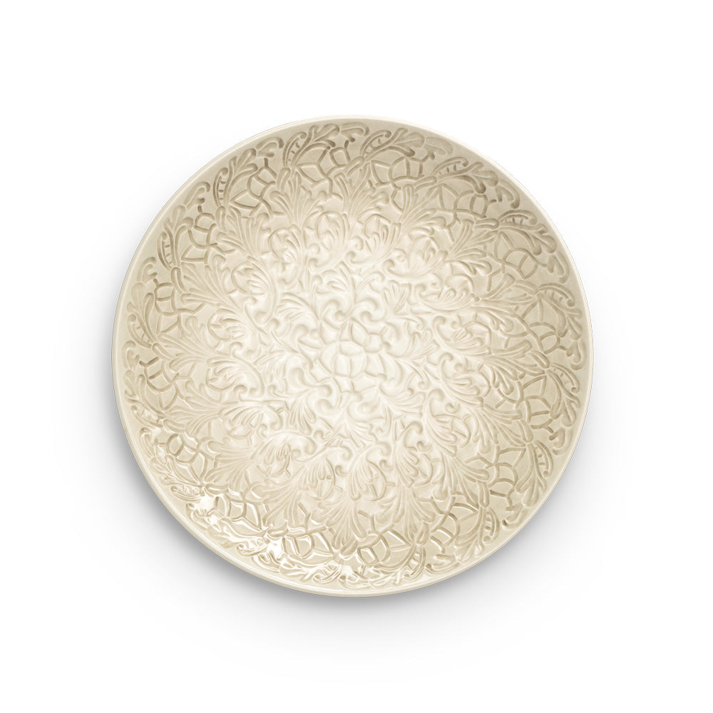 FULL LACE TALLERKEN /FAT 34 CM - SAND