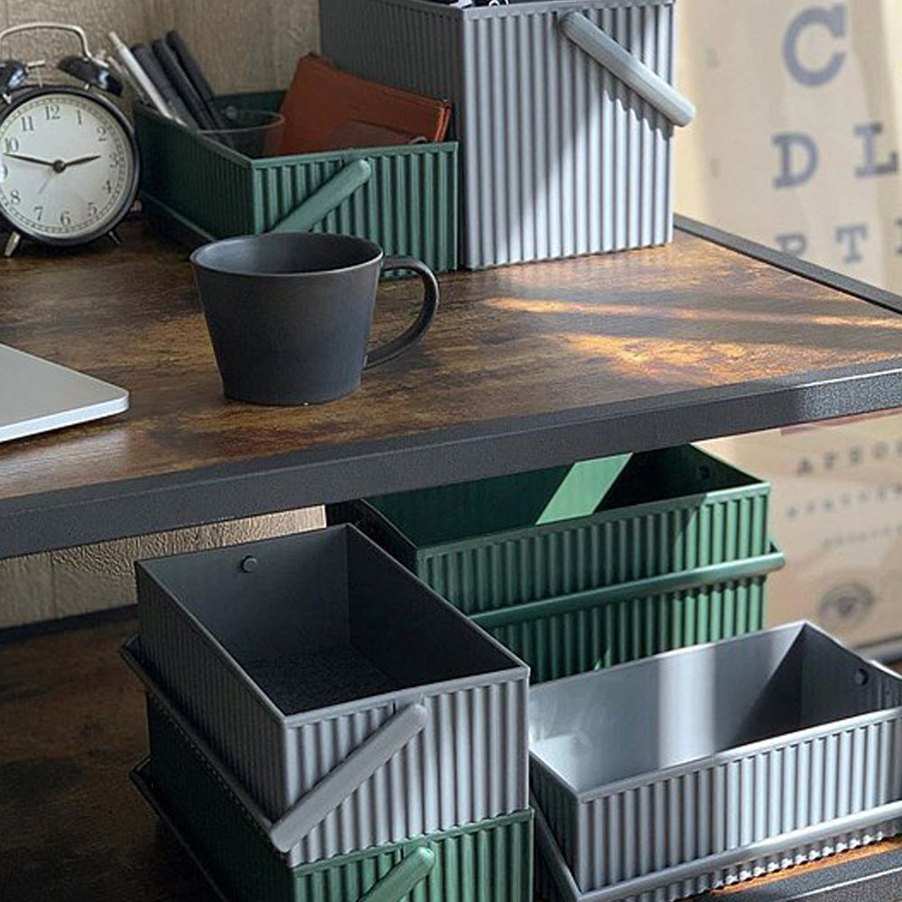 OMNIOFFRE OPPBEVARINGSBOKS - DARK GREEN - 3 STR.