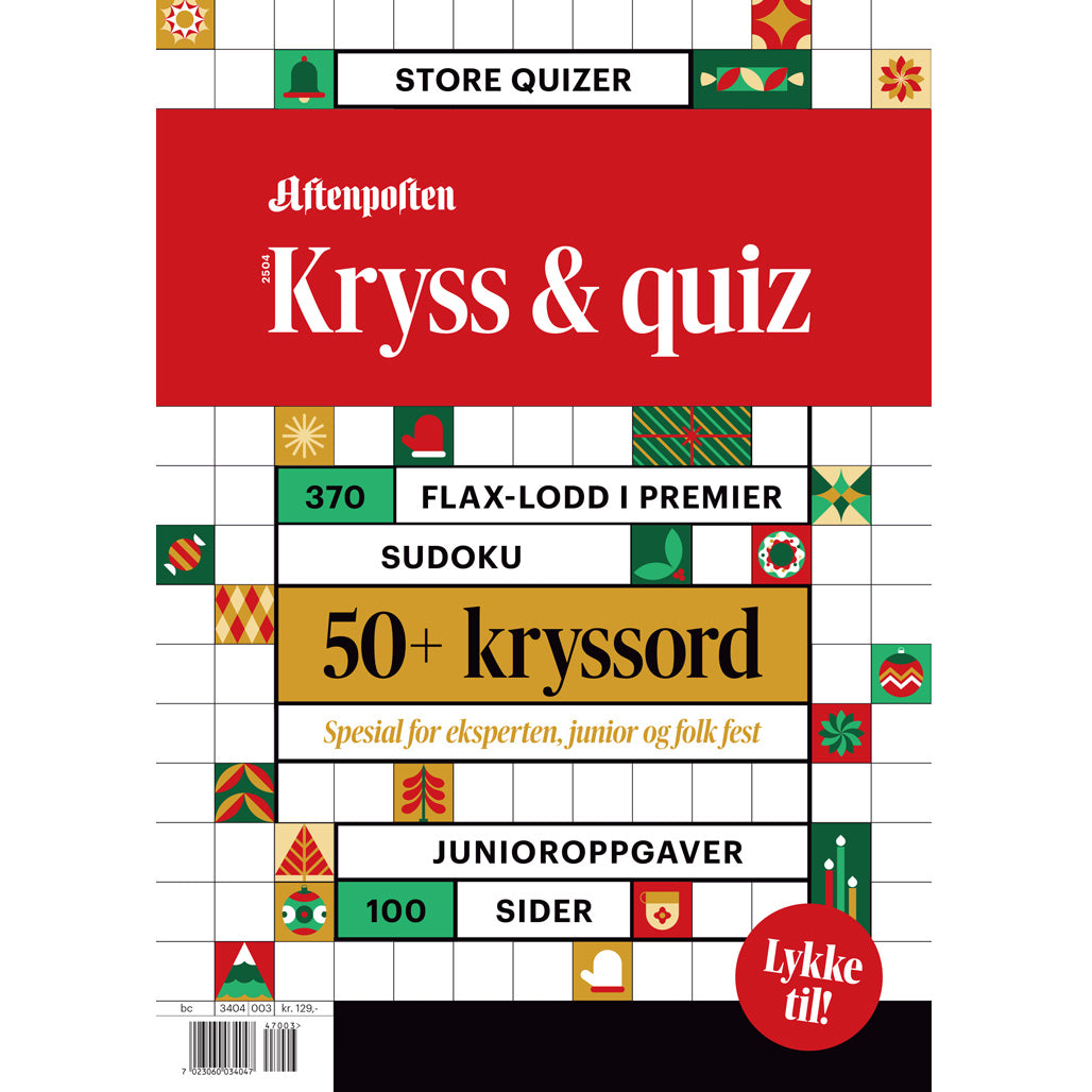 AFTENPOSTEN KRYSS & QUIZ - NR. 3