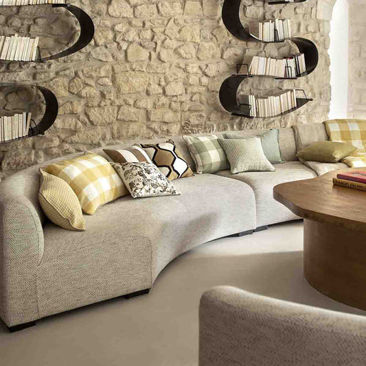 PALMA 100 % LIN PUTETREKK 40x60 CM - PAILLE/GUL