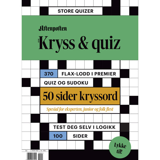 AFTENPOSTEN KRYSS & QUIZ - NR. 3 2025