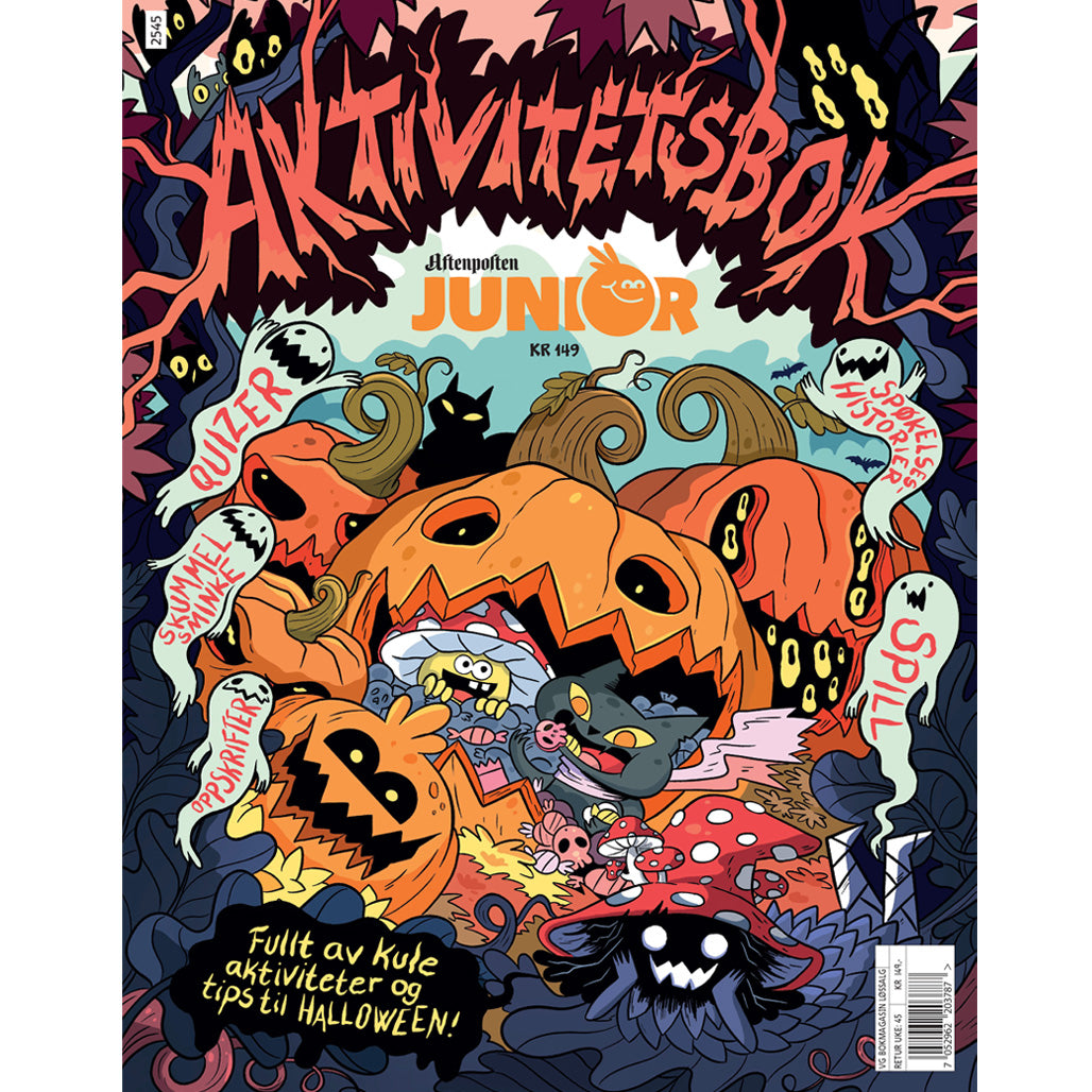 AFTENPOSTEN JUNIOR AKTIVITETSBOK 2025 - HALLOWEEN