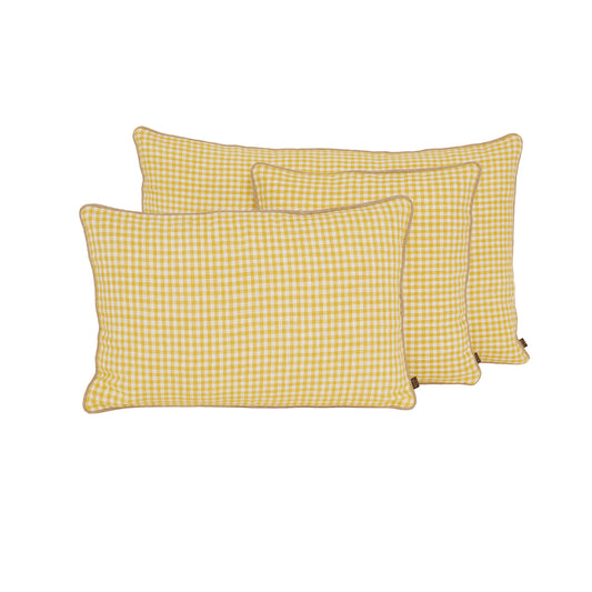 PIANA 100 % LIN PUTETREKK 40x60 CM- PAILLE/GUL
