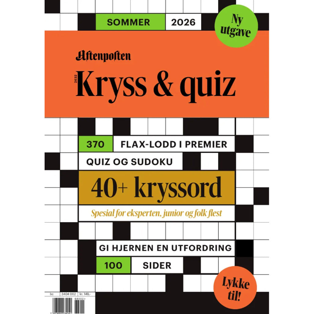 AFTENPOSTEN KRYSS & QUIZ - NR. 2 2026 - SOMMER