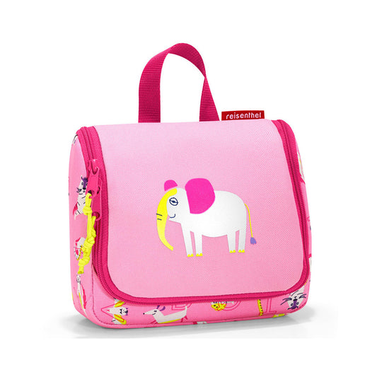 TOALETMAPPE BARN - PINK MED ELEFANTER