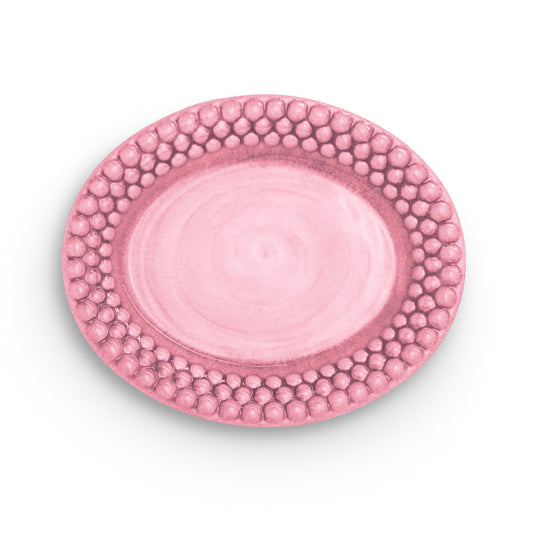 BUBBLES OVAL TALLERKEN 20 CM - ROSA