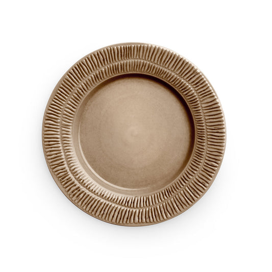 STRIPES RUND TALLERKEN 28 CM - CINNAMON