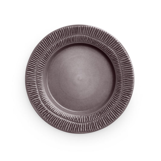STRIPES RUND TALLERKEN 28 CM - PLOMME