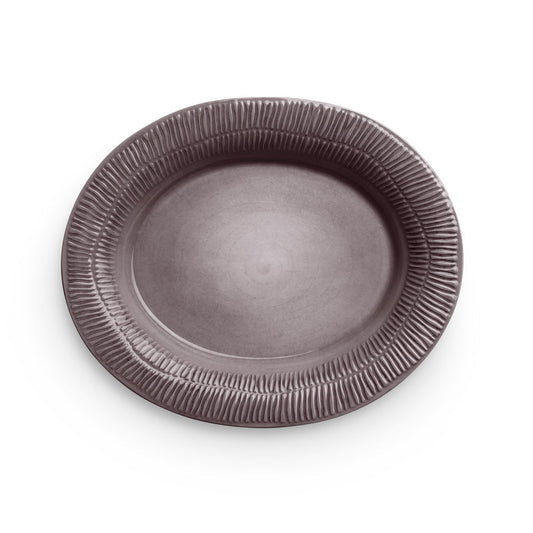 MATEUS STRIPES OVALT FAT 35 CM - PLOMME
