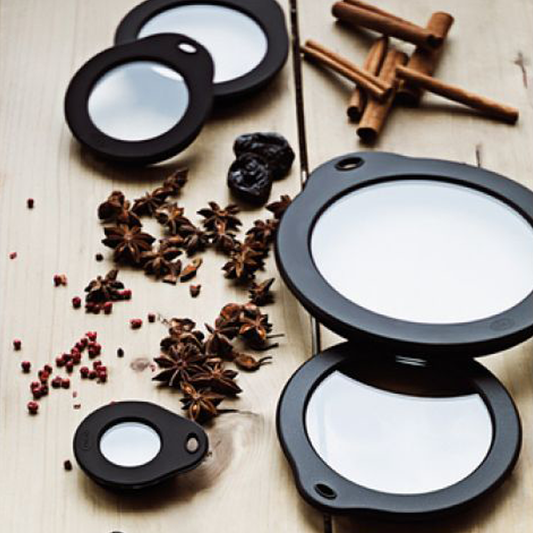 GLASSLOKK KLAR/SORT - 12 CM