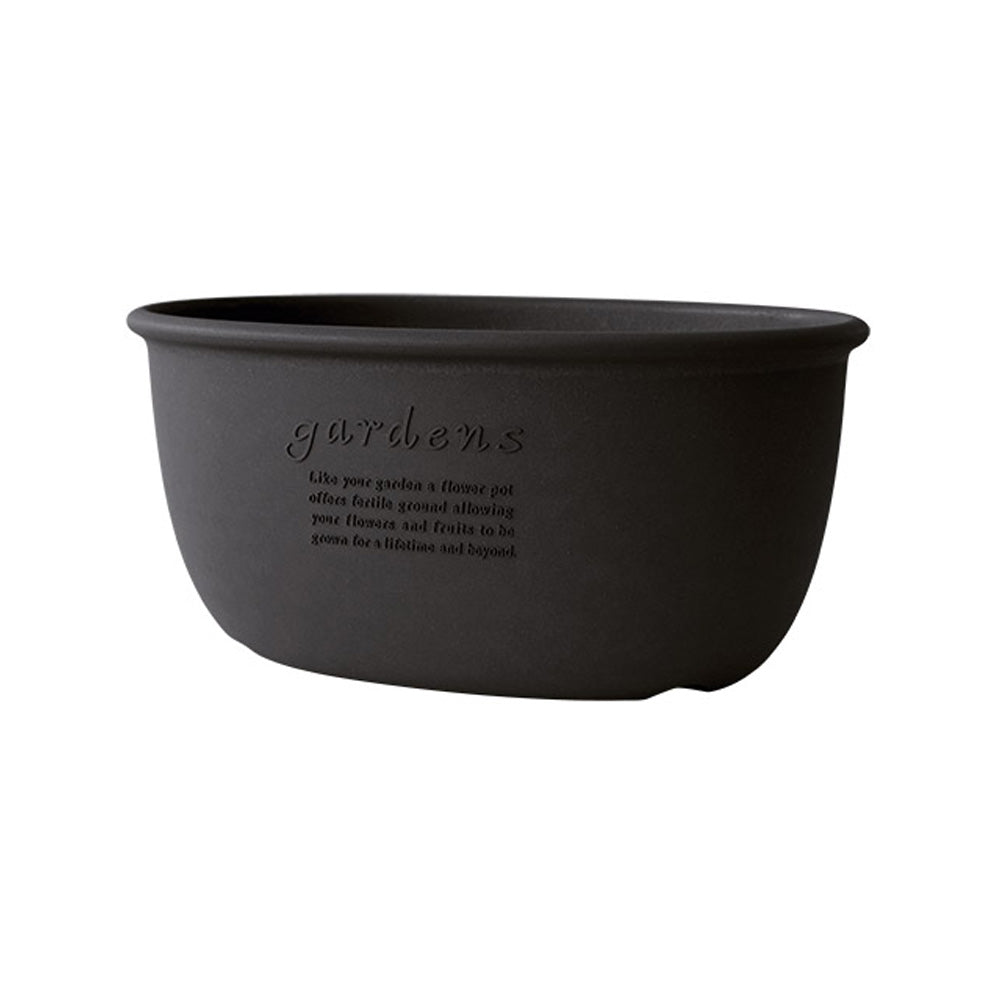 OVAL POTTE + UNDERSKÅL 19L - SVART