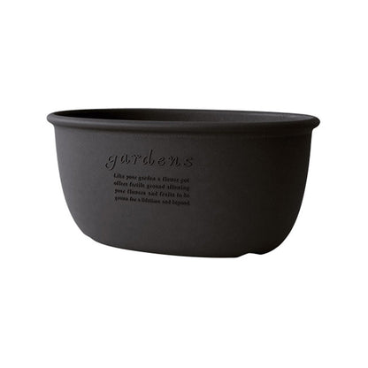 OVAL POTTE + UNDERSKÅL 19L - SVART