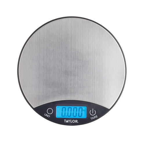 PRO ROUND SCALE  5 KG DIGITAL -  SVART/SØLV